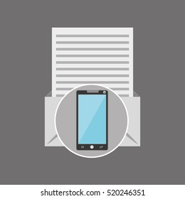 smartphone news letter post vector illustration eps 10
