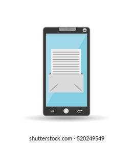 smartphone news letter post vector illustration eps 10