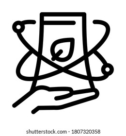 smartphone nfc icon vector. smartphone nfc sign. isolated contour symbol illustration