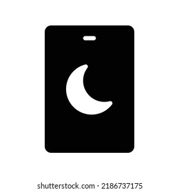 Smartphone night mode in black solid style