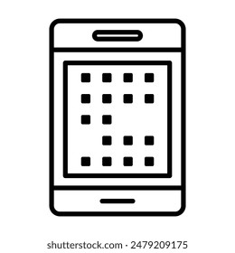 Smartphone Notch Icon Ideal for Mobile UI and Devices