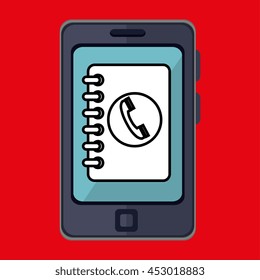 smartphone and notebook phone isolated icon design, vector illustration  graphic 