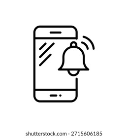 Warnmeldungssymbol für Smartphones auf weißem Hintergrund 