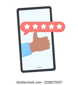 Smartphone with notification bell 1 on a green circle background. mobile notification concept. Flat design style illustration.