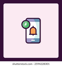 Smartphone notification icon with timely alerts and reminder features