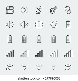 Smartphone notification vector icon set