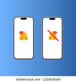 Smartphone with notifications icon in businessman hand.