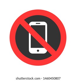 Smartphone off icon. Flat design. Phone connection sign. Vector illustration isolated on white background.