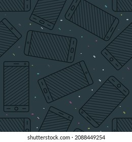 Smartphone auf dunklem Hintergrund - Vektorhintergrund
