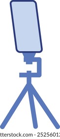Smartphone on tripod color icon. Digital mobile photography isolated on white background