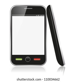 Smartphone on  white background. Eps10 Vector.