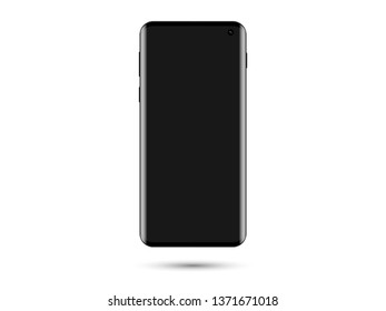 Smartphone on white background isolated vector illustration.