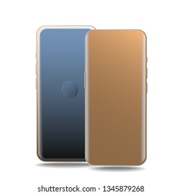 Smartphone on a white background. Model realistic vector. Isolate.