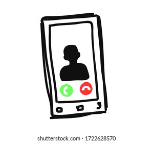 Smartphone on a white background. Vector illustration.