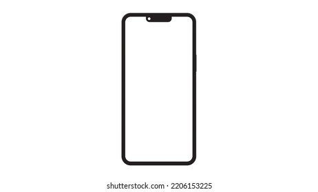 Smartphone on white background. Vector illustration.