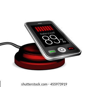 Smartphone on a wireless charge