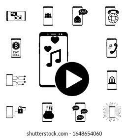 Smartphone online banking icon. Mobile concept icons universal set for web and mobile