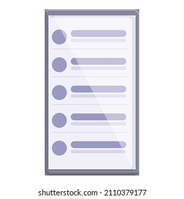 Smartphone online exam icon cartoon vector. Test computer. Digital form