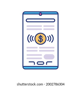 aplicación de pago en línea de smartphone aislado
