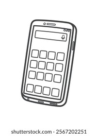 Smartphone. In operation. Home appliances. Vector illustration.