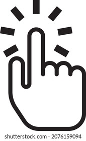 Operación de Smartphone Tap finger Dibujo de línea simple