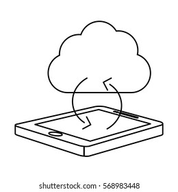 smartphone optimization and tuning data center icon, vector illustration