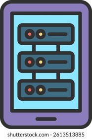 Smartphone Outline Filled Style Icon