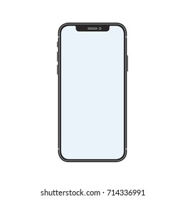 Smartphone outline icon concept. Vector illustration