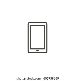 smartphone outline icon vector 