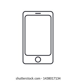 Smartphone Outline Icon Vector Illustration Eps