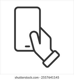 Smartphone Outline Icon Vector Illustration