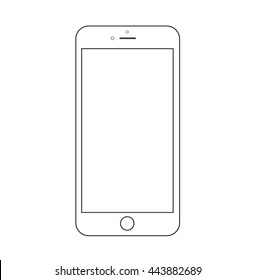 Smartphone outline  icon.Vector illustration