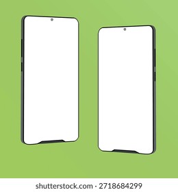 Maqueta de pantalla de contorno de teléfono inteligente para diseño de interfaz de usuario