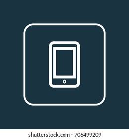Smartphone Outline Symbol. Premium Quality Isolated Cellphone Element In Trendy Style.