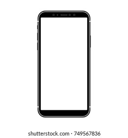 Smartphone Outline Vector Illustration Stock Vector (royalty Free 