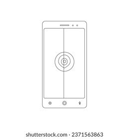 Ilustración del vector de contorno de Smartphone EPS 10