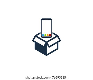 Smartphone Package Icon Logo Design Element
