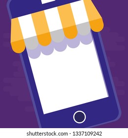 smartphone with parasol ecommerce