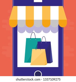 smartphone with parasol ecommerce
