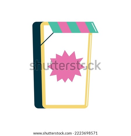 smartphone with parasol ecommerce icon