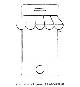 smartphone with parasol icon