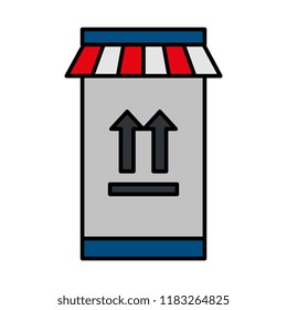 smartphone with parasol icon