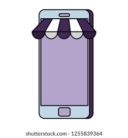 smartphone with parasol icon