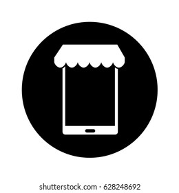 smartphone with parasol icon