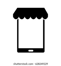 smartphone with parasol icon