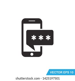 smartphone with password icon vector design 