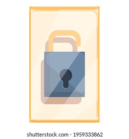 Smartphone password protection icon. Cartoon of Smartphone password protection vector icon for web design isolated on white background