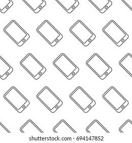 Smartphone pattern , seamless background , vector.