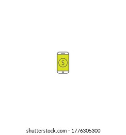 Smartphone payment logo icon vector template