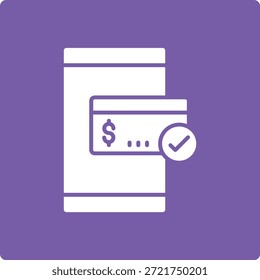 Icono de Vector de pago de smartphone. Se puede utilizar para aplicaciones de impresión, móviles y de Web.